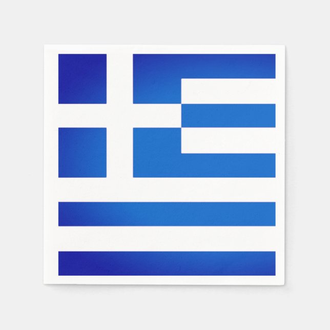 Greece Flag Party Napkins (Front)