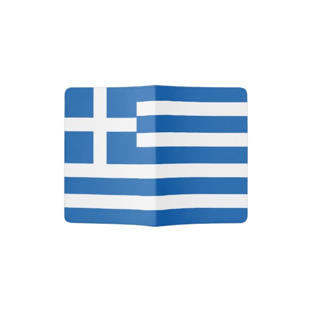 Greece Flag Passport Holder (Opened)
