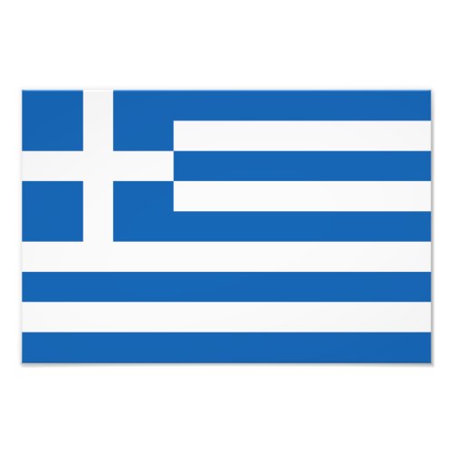 Greece Flag Photo Print