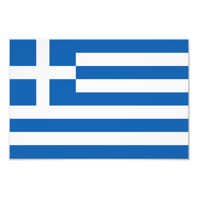 Greece Flag Photo Print (Front)