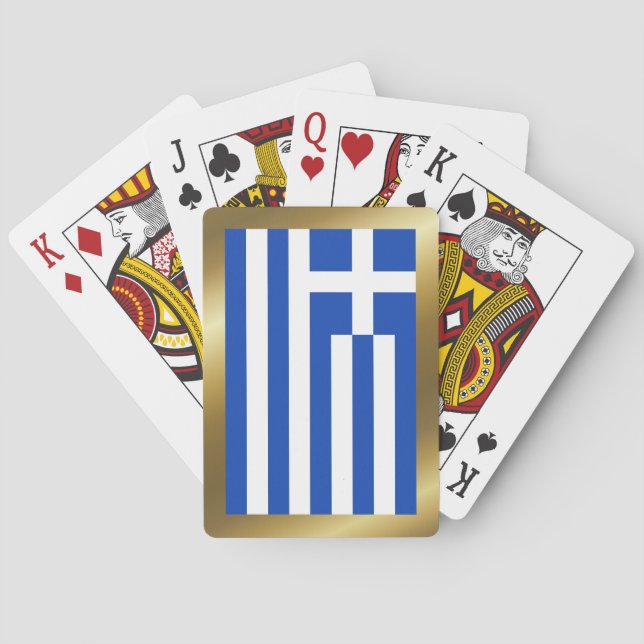 Greece Flag Playing Cards (Back)