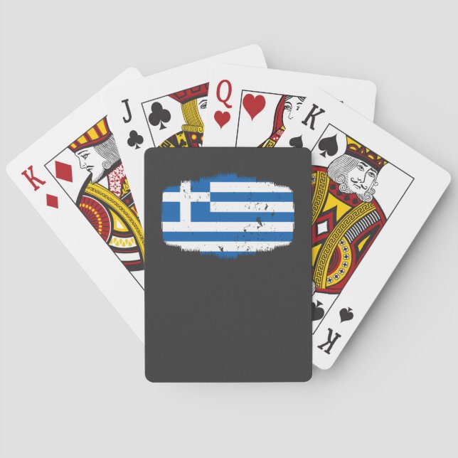 Greece Flag Poker Cards (Back)