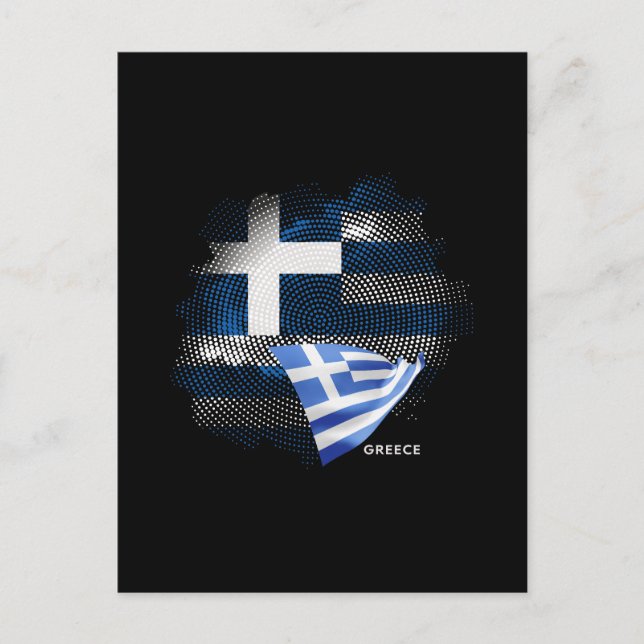 Greece flag postcard (Front)