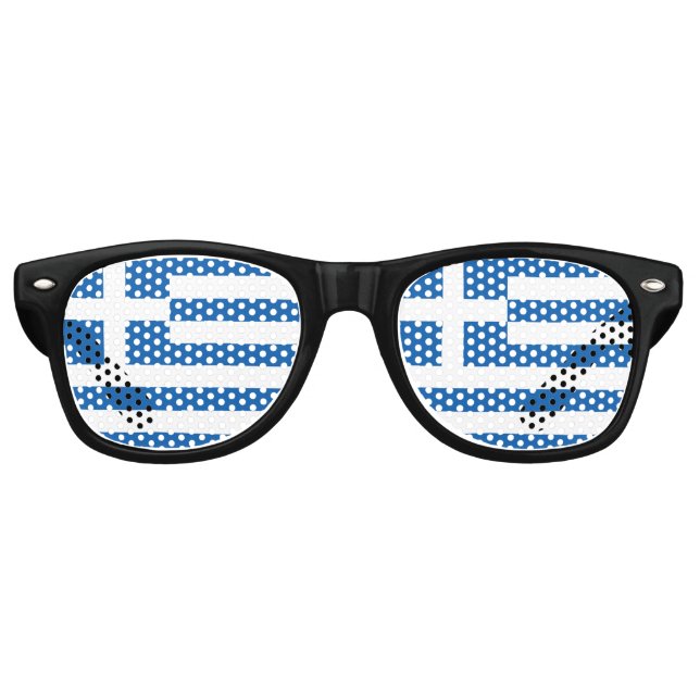 Greece flag  retro sunglasses (Front)