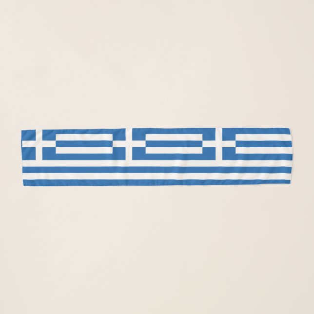 Greece Flag Scarf (Front (Horizontal))
