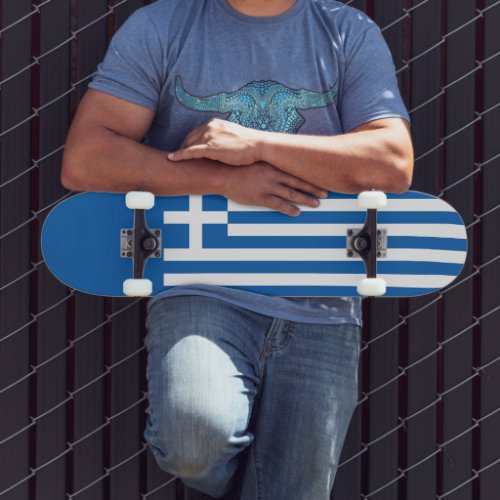 Greece Flag Skateboard