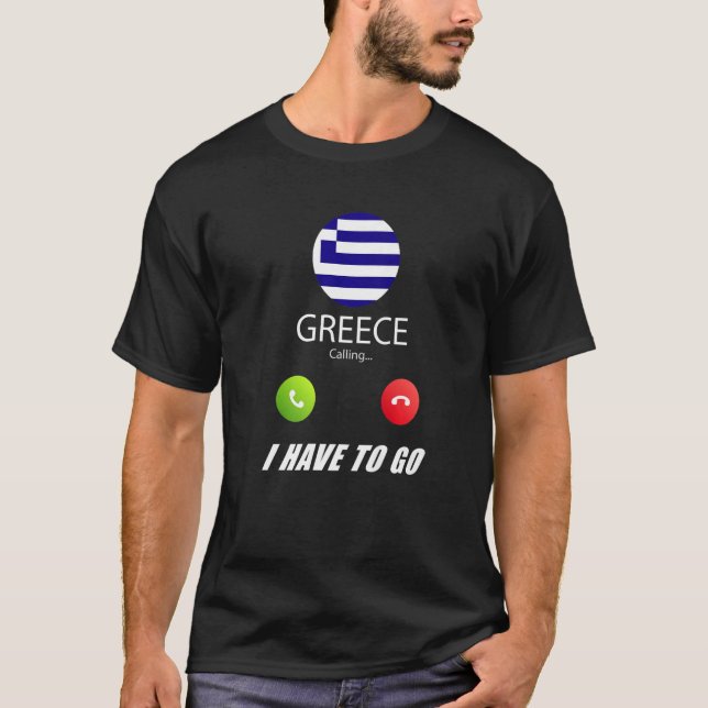 Greece Flag Souvenir Greece Is Calling Is Calling T-Shirt (Front)