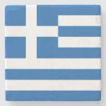 Greece Flag Stone Coaster