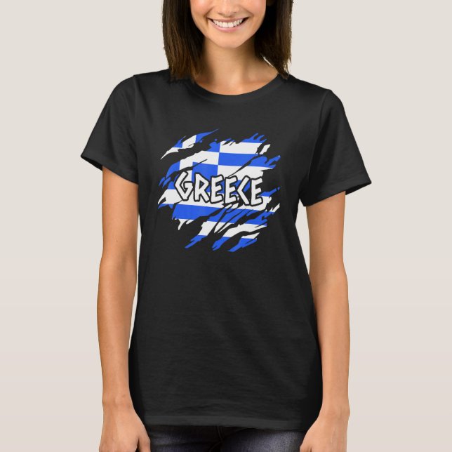 Greece flag T-Shirt (Front)