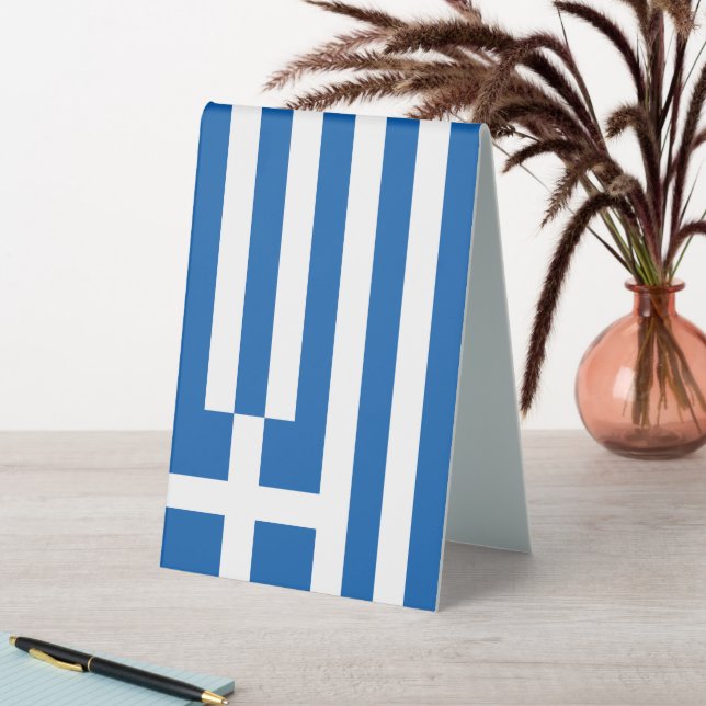 Greece flag table tent (In SItu (Table))
