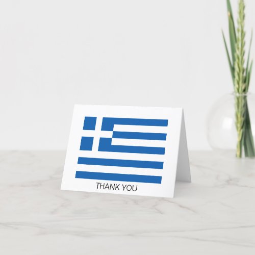 Greece Flag Thank You Card