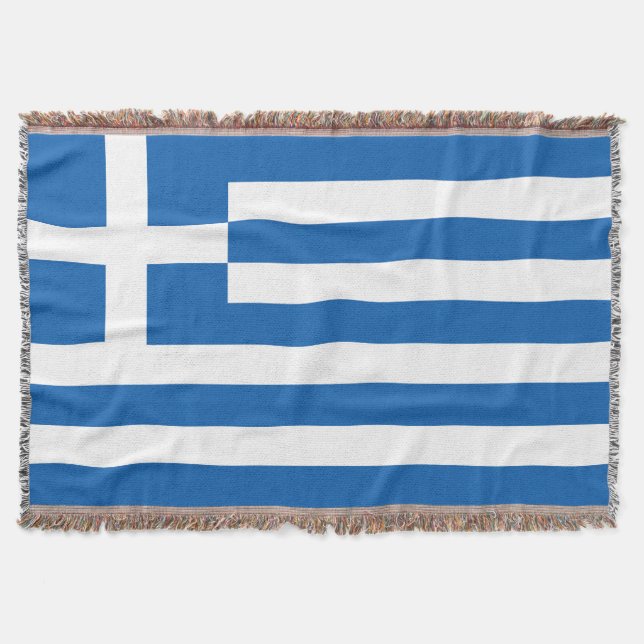 Greece flag throw blanket (Front)