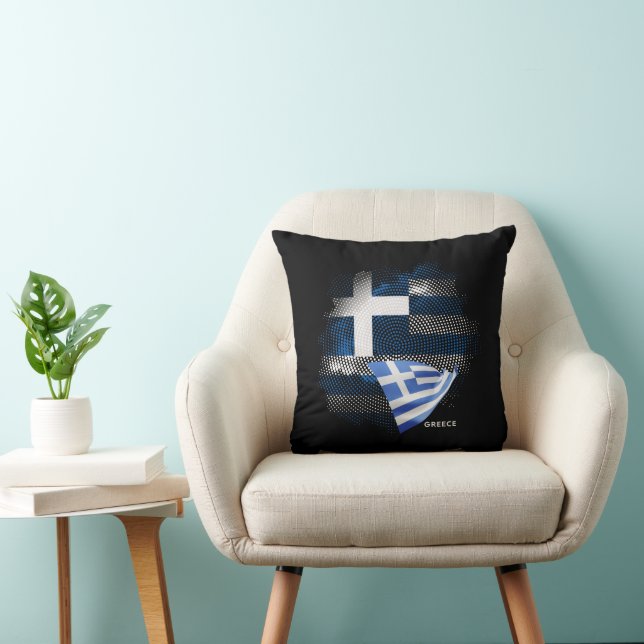 Greece flag throw pillow (Chair)