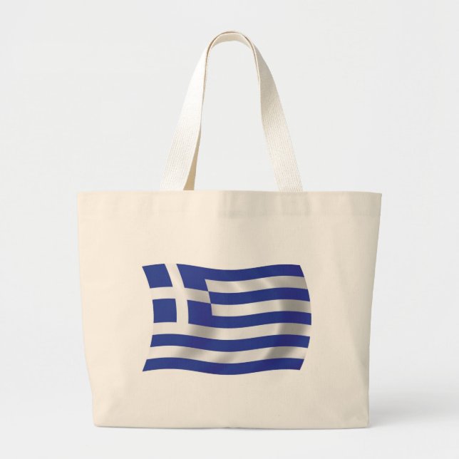 Greece Flag Tote Bag (Front)