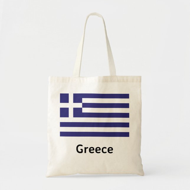 Greece Flag Tote Bag (Front)