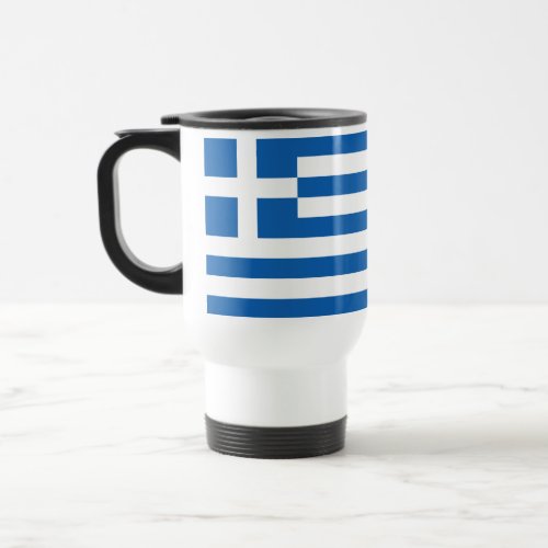 Greece Flag Travel Mug