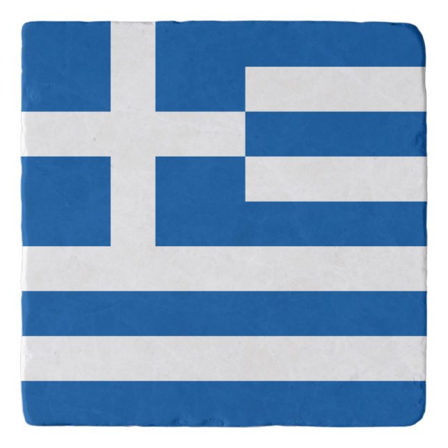 Greece Flag Trivet (Front)