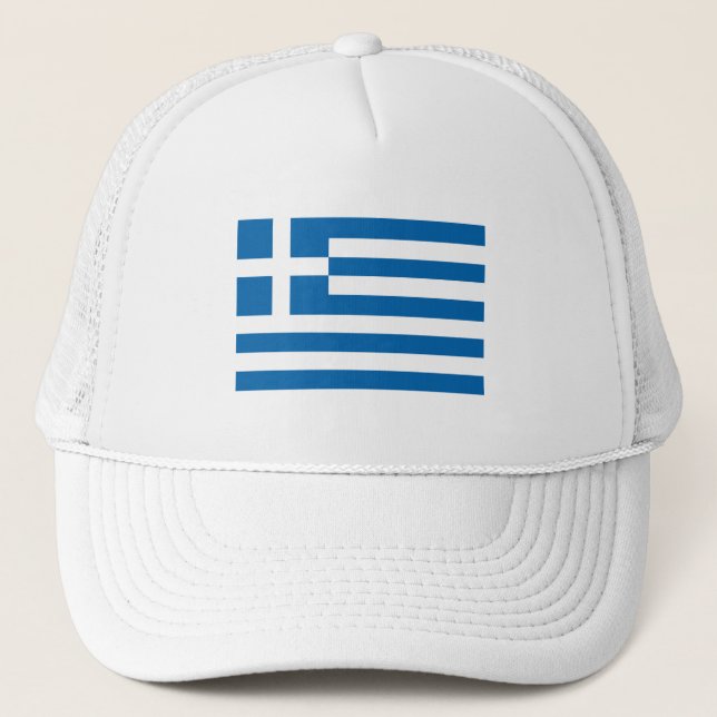Greece Flag Trucker Hat (Front)