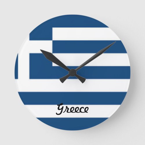 Greece flag wall clock