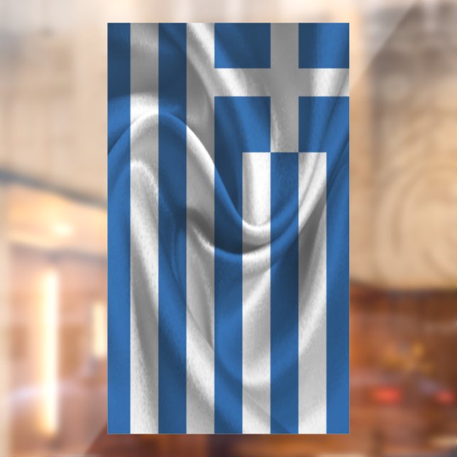 Greece Flag Window Cling (Sheet 2)