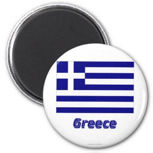 Greece Flag with Name Magnet