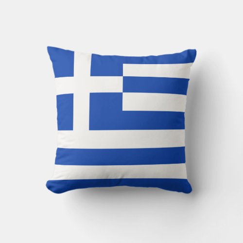Greece Flag x Flag Pillow