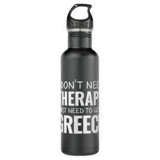 Greece  for Greek Souvenir Gift for Greece Trip  Stainless Steel Water Bottle