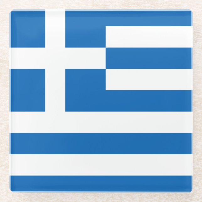 Greece Glass Coaster (Front)