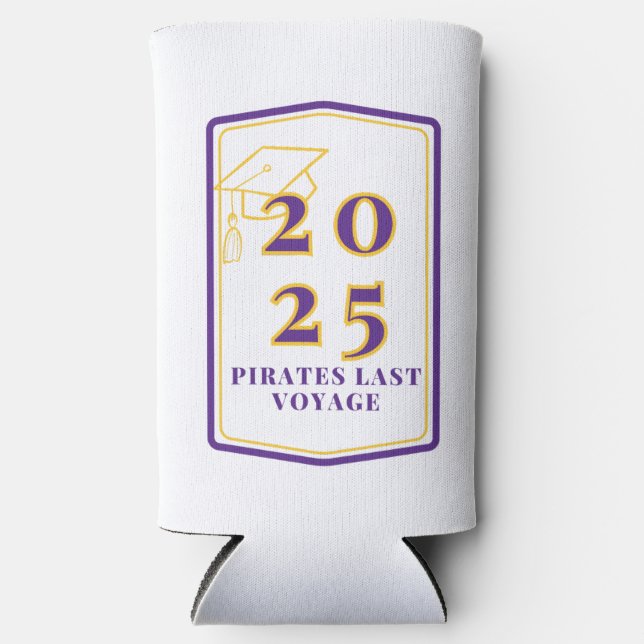 Greece Graduation Cruise Slim  Koozie - White (Front)