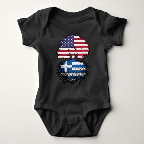 Greece Greek American USA United States America Baby Bodysuit