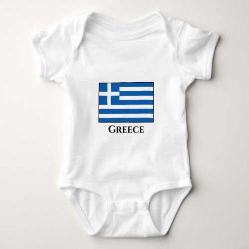Greece Greek Flag Baby Bodysuit
