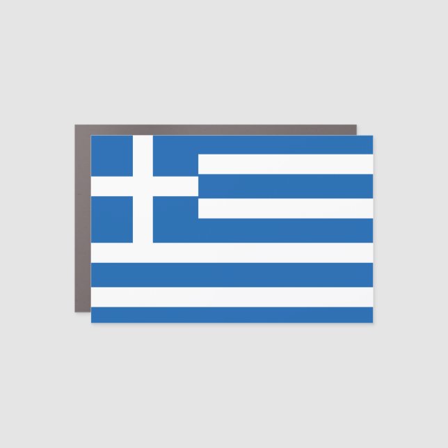 Greece (Greek) Flag Car Magnet (Front)