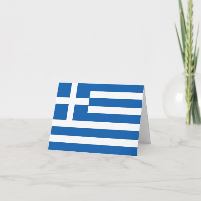 Greece (Greek) Flag Card (Front)