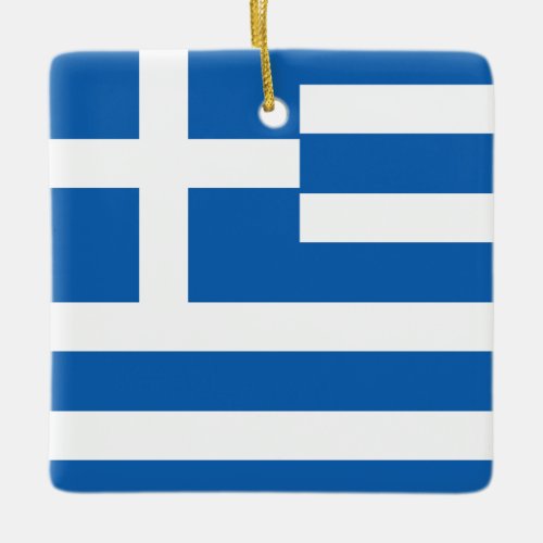 Greece Greek Flag Ceramic Ornament