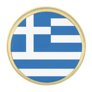 Greece & Greek Flag fashion / business Gold Finish Lapel Pin