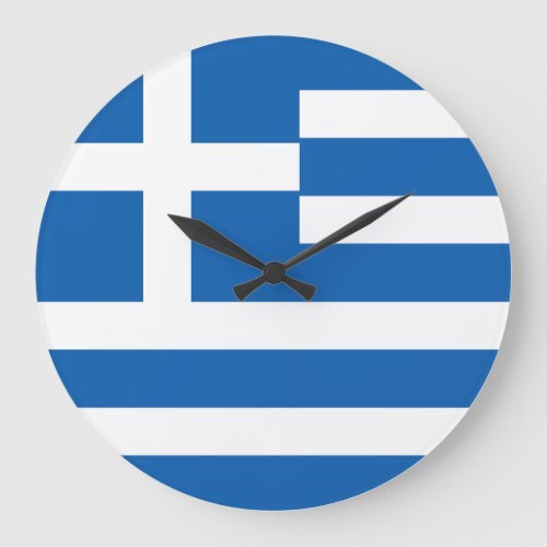 Greece Greek Flag Large Clock
