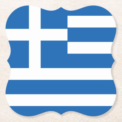 Greece Greek Flag Paper Coaster