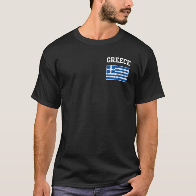 Greece Greek Flag Pride Family Men Women Kids Athe T-Shirt (Front)