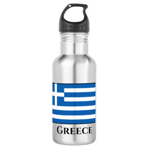 Greece (Greek) Flag Stainless Steel Water Bottle
