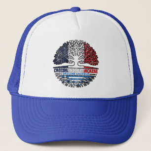Greece Greek French France Tree Roots Flag Trucker Hat