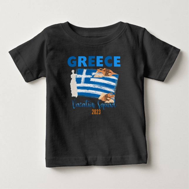 Greece Greek Vacation Europe Travel Group Matching Baby T-Shirt (Front)