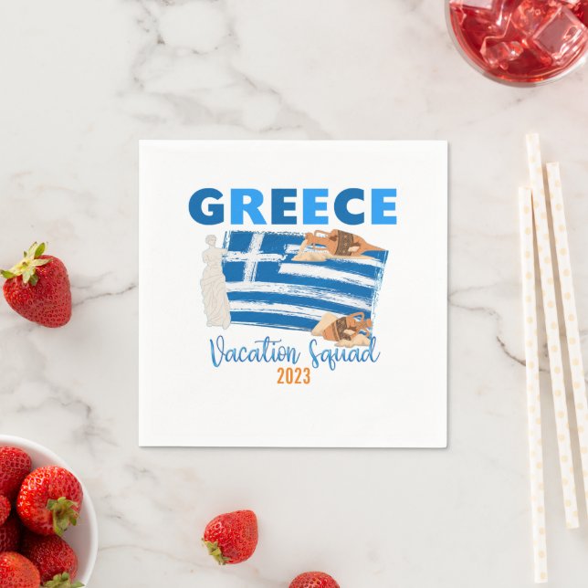 Greece Greek Vacation Europe Travel  Napkins (Insitu)