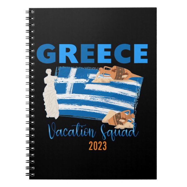 Greece Greek Vacation Europe Travel  Notebook (Front)