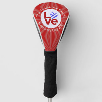 Greece Heart Flag Red LOVE Personalized  Golf Head Cover