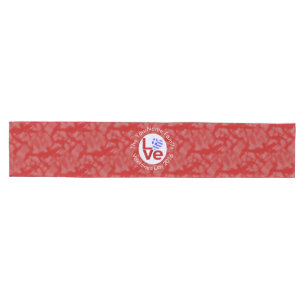 Greece Heart Flag Red LOVE Personalized Medium Table Runner