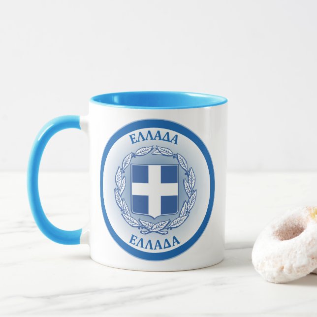 Greece Heritage Emblem Mug (With Donut)