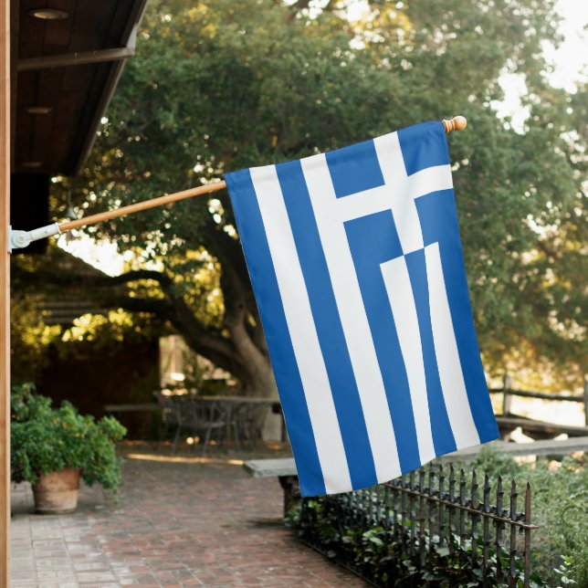 Greece House Flag (In SItu)