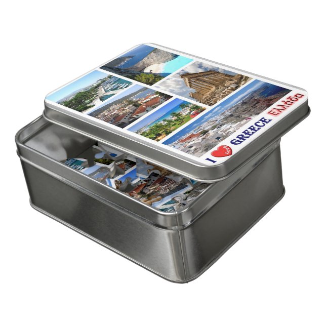 Greece - I Love - Jigsaw Puzzle (Lid Open)
