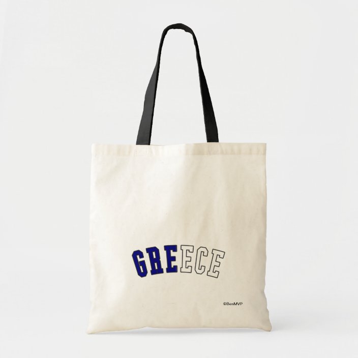 Greece in National Flag Colors Bag