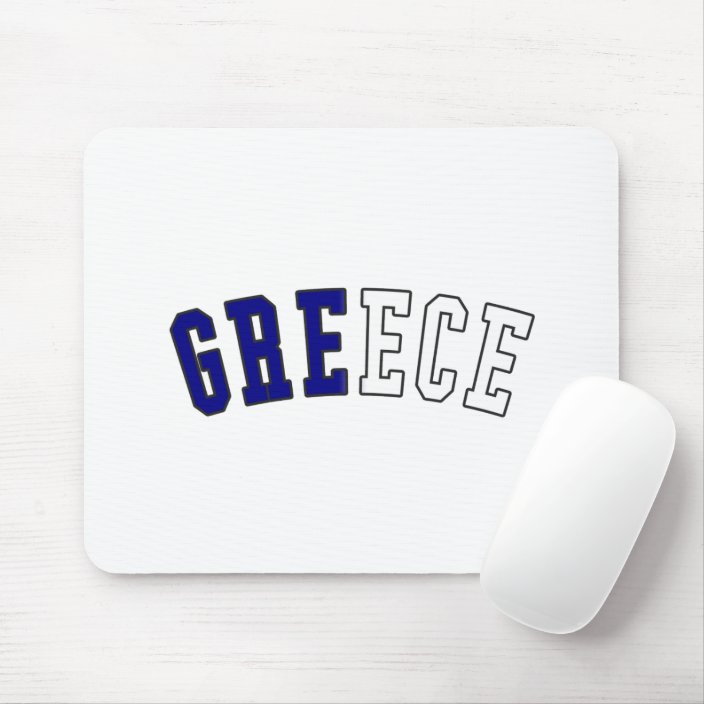 Greece in National Flag Colors Mousepad